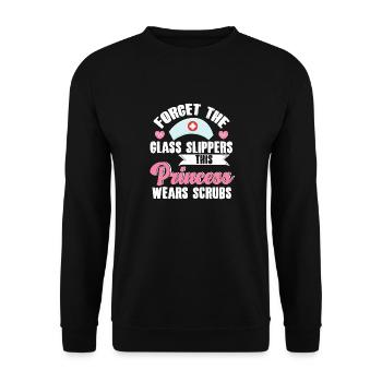 Oubliez l’infirmière des pantoufles de verre - Sweat-shirt Unisexe - noir - Devant - Alina (178cm) & Michal (187cm)