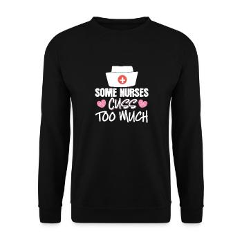 Certaines infirmières maudissent trop - Sweat-shirt Unisexe - noir - Devant - Alina (178cm) & Michal (187cm)