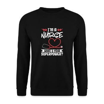 Infirmière Médecine infirmière - Sweat-shirt Unisexe - noir - Devant - Alina (178cm) & Michal (187cm)