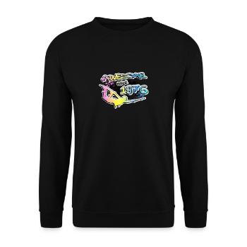 Awesome since 1976. Wakeboard Lifestyle Vintage - Unisex Pullover - Schwarz - Vorne - Alina (178cm) & Michal (187cm)