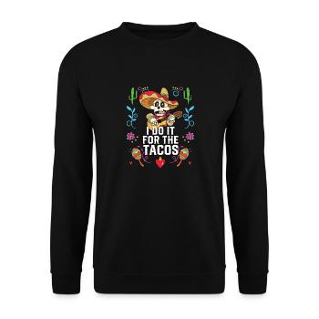 Je le fais pour les tacos mangeur de tacos cuisine mexicaine - Sweat-shirt Unisexe - noir - Devant - Alina (178cm) & Michal (187cm)