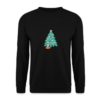 Christmas tree Christmas tree Christmas gift - Unisex Sweatshirt - black - Front - Alina (178cm) & Michal (187cm)
