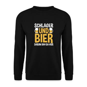Musik Bier Musiker Schlager - Unisex Pullover - Schwarz - Vorne - Alina (178cm) & Michal (187cm)
