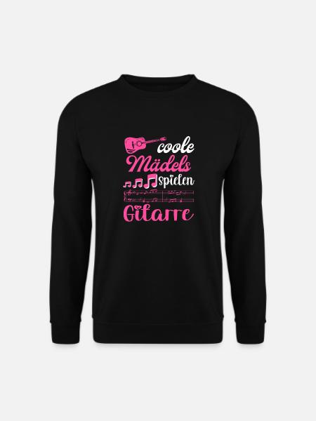 Gitarrenspielerin Gitarristin Coole Mädels - Unisex Pullover - Schwarz