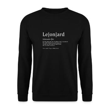 Erzgebirge Leonard - Unisex Pullover - Schwarz - Vorne - Alina (178cm) & Michal (187cm)