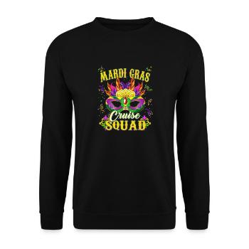 Mardi Gras Kreuzfahrt Sqaud - Unisex Pullover - Schwarz - Vorne - Alina (178cm) & Michal (187cm)