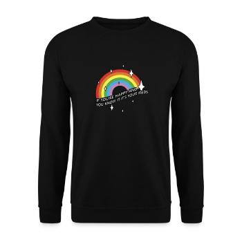 Si vous êtes heureux et que vous le savez, c’est votre - Sweat-shirt Unisexe - noir - Devant - Alina (178cm) & Michal (187cm)