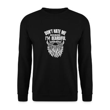 Ne me haïssez pas parce que je fais un cadeau bartierer - Sweat-shirt Unisexe - noir - Devant - Alina (178cm) & Michal (187cm)