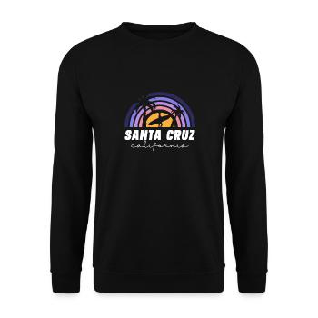 Santa Cruz California Summer Sun Palms Strand - Unisex Pullover - Schwarz - Vorne - Alina (178cm) & Michal (187cm)