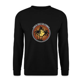 Santa Cruz California Summer Sun Palms Strand - Unisex Pullover - Schwarz - Vorne - Alina (178cm) & Michal (187cm)