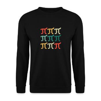 Vintage Pi Day Math Teacher Geek Retro Knowledge - Sweat-shirt Unisexe - noir - Devant - Alina (178cm) & Michal (187cm)