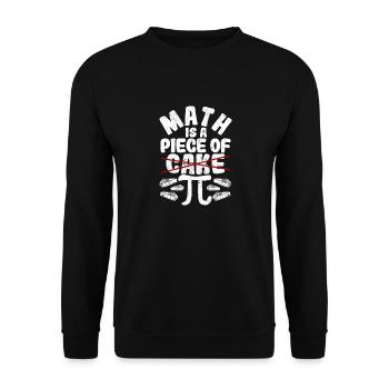 Mathe ist ein Kinderspiel Pi-Tag lustig 3.14 Mathe - Unisex Pullover - Schwarz - Vorne - Alina (178cm) & Michal (187cm)