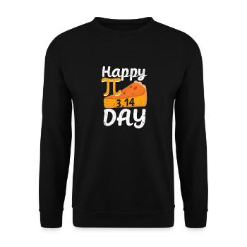 Happy Pi Day Math Slice Of Pie Pun Pumpkin Pie - Unisex Sweatshirt - black - Front - Alina (178cm) & Michal (187cm)
