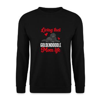 Chien Doodle Black Goldendoodle - Sweat-shirt Unisexe - noir - Devant - Alina (178cm) & Michal (187cm)
