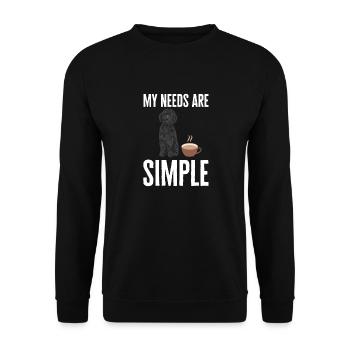 Chien Doodle Black Goldendoodle - Sweat-shirt Unisexe - noir - Devant - Alina (178cm) & Michal (187cm)