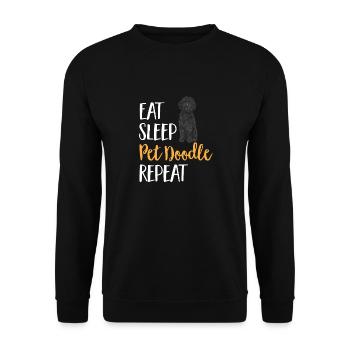 Chien Doodle Black Goldendoodle - Sweat-shirt Unisexe - noir - Devant - Alina (178cm) & Michal (187cm)