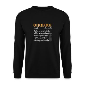 Chien Doodle Black Goldendoodle - Sweat-shirt Unisexe - noir - Devant - Alina (178cm) & Michal (187cm)