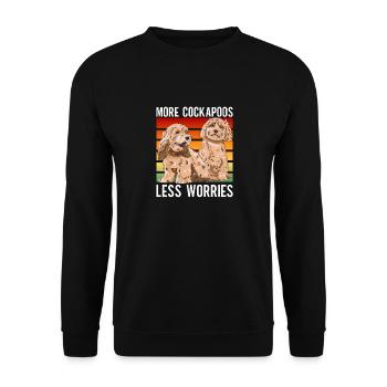 Cockapoo Chien - Sweat-shirt Unisexe - noir - Devant - Alina (178cm) & Michal (187cm)
