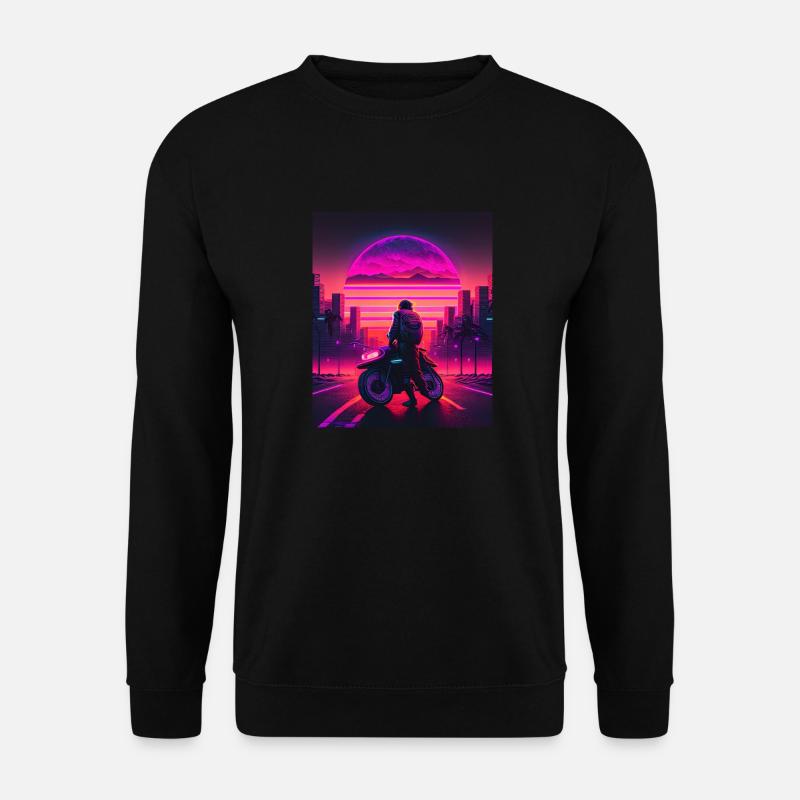 Retrowave Synthwave 80s Design - Unisex Pullover - Schwarz