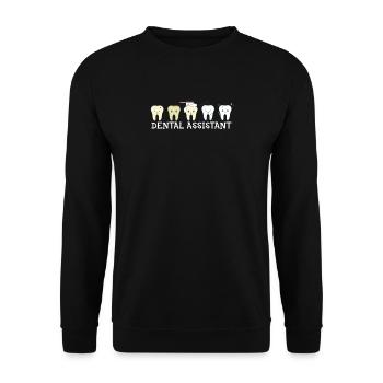 Dental teeth Dentist - Unisex Sweatshirt - black - Front - Alina (178cm) & Michal (187cm)