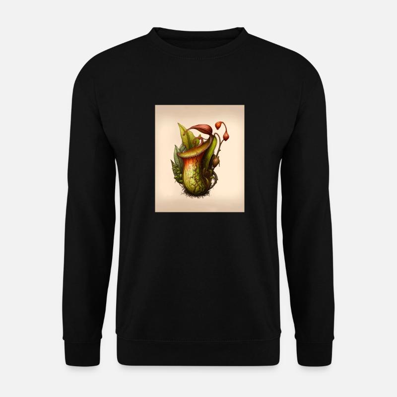 Carnivorous Plants House Plant Graphic Bug Eating - Unisex Pullover - Schwarz