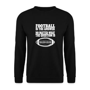 Footballfan Footballtrainer American Football - Unisex Pullover - Schwarz - Vorne - Alina (178cm) & Michal (187cm)