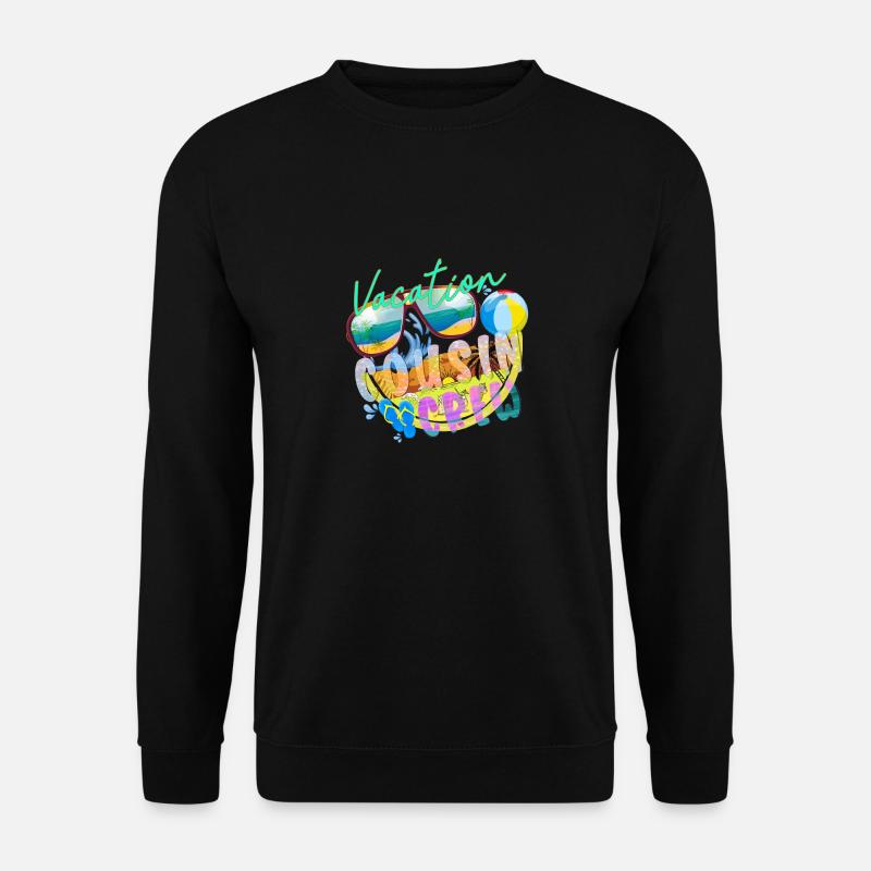 Sommer Strandurlaub Cousin Crew Sonnenbrille - Unisex Pullover - Schwarz