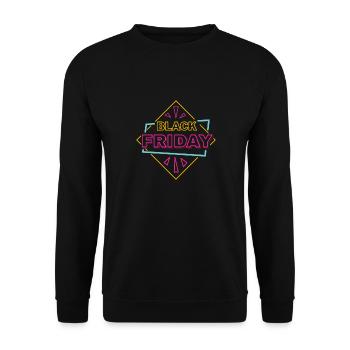Black Friday - toujours l’heure du shopping - Sweat-shirt Unisexe - noir - Devant - Alina (178cm) & Michal (187cm)