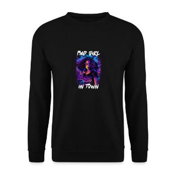 Böses Mädchen In Der Stadt 13 - Unisex Pullover - Schwarz - Vorne - Alina (178cm) & Michal (187cm)