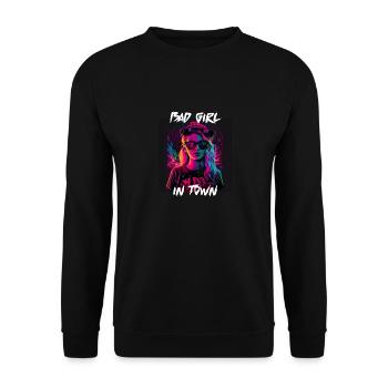 Bad Girl in the City 8 - Unisex Sweatshirt - black - Front - Alina (178cm) & Michal (187cm)