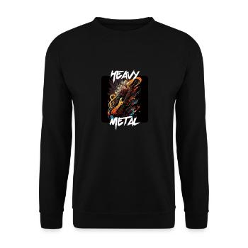 Graffiti Style - Heavy Metal 1 - Unisex Sweatshirt - black - Front - Alina (178cm) & Michal (187cm)