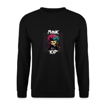 Graffiti Style - Cooles Punk Kind 6 - Unisex Pullover - Schwarz - Vorne - Alina (178cm) & Michal (187cm)