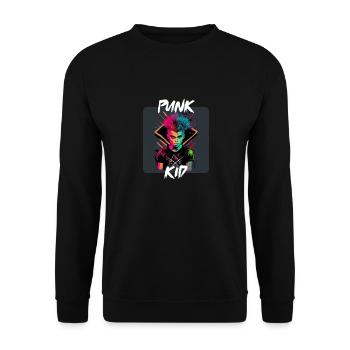 Graffiti Style - Cooles Punk Kind 8 - Unisex Pullover - Schwarz - Vorne - Alina (178cm) & Michal (187cm)