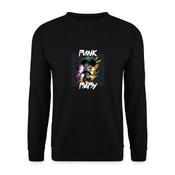 Graffiti Style - Cooles Punk Baby 5 - Unisex Pullover - Schwarz - Vorne - Alina (178cm) & Michal (187cm)