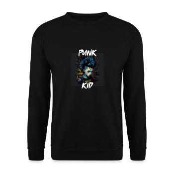 Graffiti Style - Cooles Punk Kind 2 - Unisex Pullover - Schwarz - Vorne - Alina (178cm) & Michal (187cm)