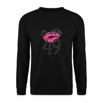 Chapter 49 Years 49th Birthday Party Fabulous Lips - Unisex Sweatshirt - black - Front - Alina (178cm) & Michal (187cm)