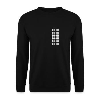 60 years 60 years tally 60 birthday - Unisex Sweatshirt - black - Front - Alina (178cm) & Michal (187cm)