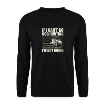 Wildschweinjäger ich gehe wildschweine jagen - Unisex Pullover - Schwarz - Vorne - Alina (178cm) & Michal (187cm)