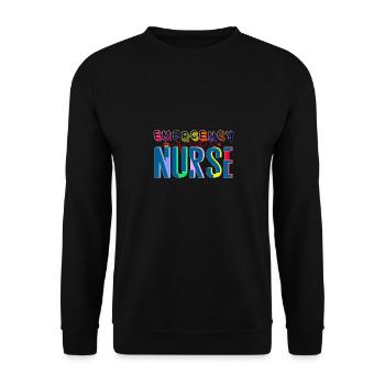Infirmière d’urgence en salle d’urgence Hôpital de technicien scolaire - Sweat-shirt Unisexe - noir - Devant - Alina (178cm) & Michal (187cm)