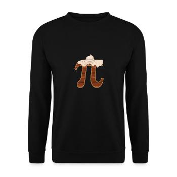 Lustige Schokolade Sahne Pi Day Pie Math Lover - Unisex Pullover - Schwarz - Vorne - Alina (178cm) & Michal (187cm)