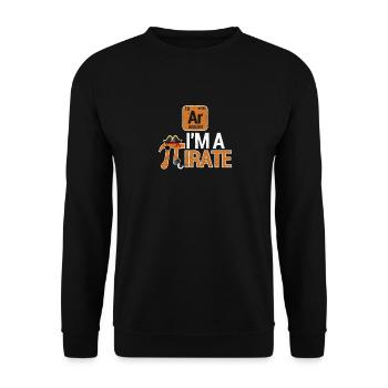 Witzig Im A Pirate Pi Day Argon Ar Chemie Mathe - Unisex Pullover - Schwarz - Vorne - Alina (178cm) & Michal (187cm)