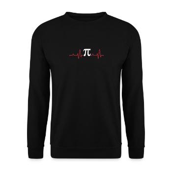 Pi Day Symbol Herzschlag Math Lover Krankenpflege - Unisex Pullover - Schwarz - Vorne - Alina (178cm) & Michal (187cm)