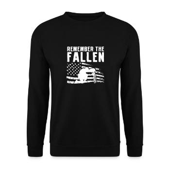 Commemoration of the Fallen Memorial Day America - Unisex Sweatshirt - black - Front - Alina (178cm) & Michal (187cm)