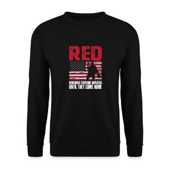 Erinnern Sie sich an alle Einsatzkräfte am Memoria - Unisex Pullover - Schwarz - Vorne - Alina (178cm) & Michal (187cm)