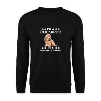 Cockapoo Hund - Unisex Pullover - Schwarz - Vorne - Alina (178cm) & Michal (187cm)