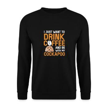 Cockapoo Chien - Sweat-shirt Unisexe - noir - Devant - Alina (178cm) & Michal (187cm)