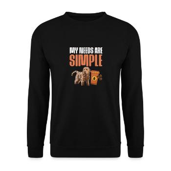 Cockapoo Chien - Sweat-shirt Unisexe - noir - Devant - Alina (178cm) & Michal (187cm)
