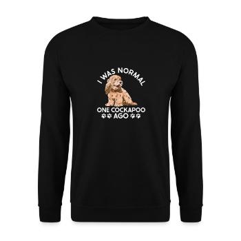 Cockapoo Chien - Sweat-shirt Unisexe - noir - Devant - Alina (178cm) & Michal (187cm)