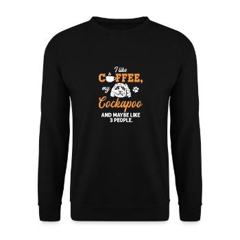 Cockapoo Chien - Sweat-shirt Unisexe - noir - Devant - Alina (178cm) & Michal (187cm)