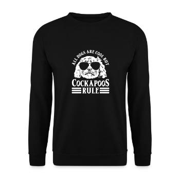 Cockapoo Chien - Sweat-shirt Unisexe - noir - Devant - Alina (178cm) & Michal (187cm)